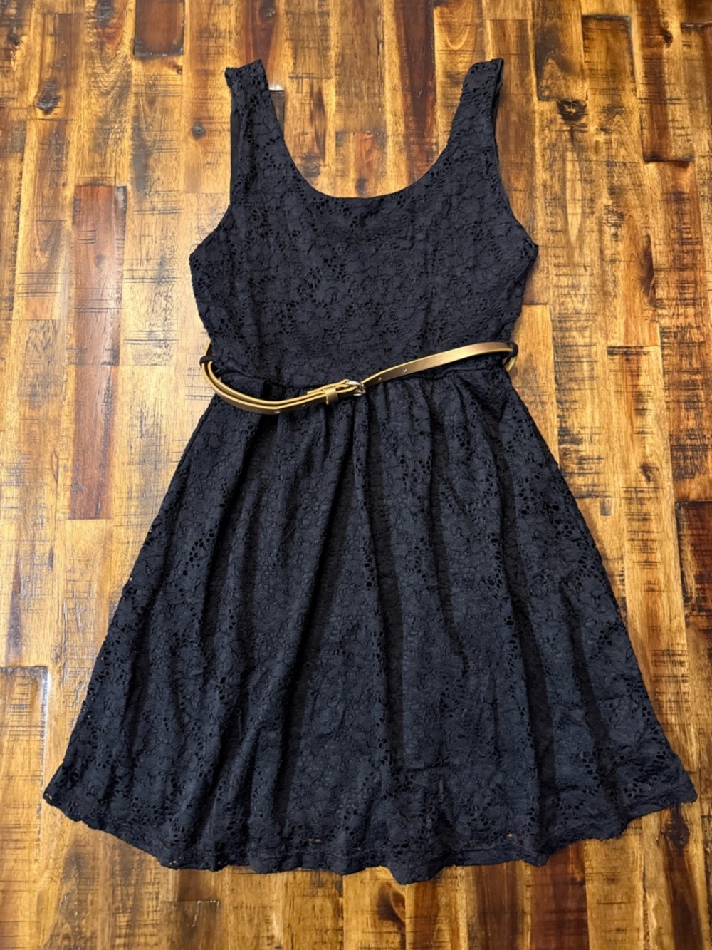 Ambiance apparel fully lined lace black mini dress women's sz s. edgy sassy cozy